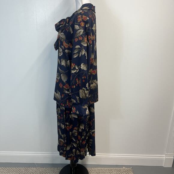 Evan Picone Woman Blouse & Skirt Set Women's Plus Size 16W Blue Berries Vintage - Picture 7 of 11